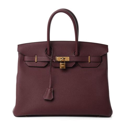 HERMES Togo Birkin 35 Bordeaux 749973 